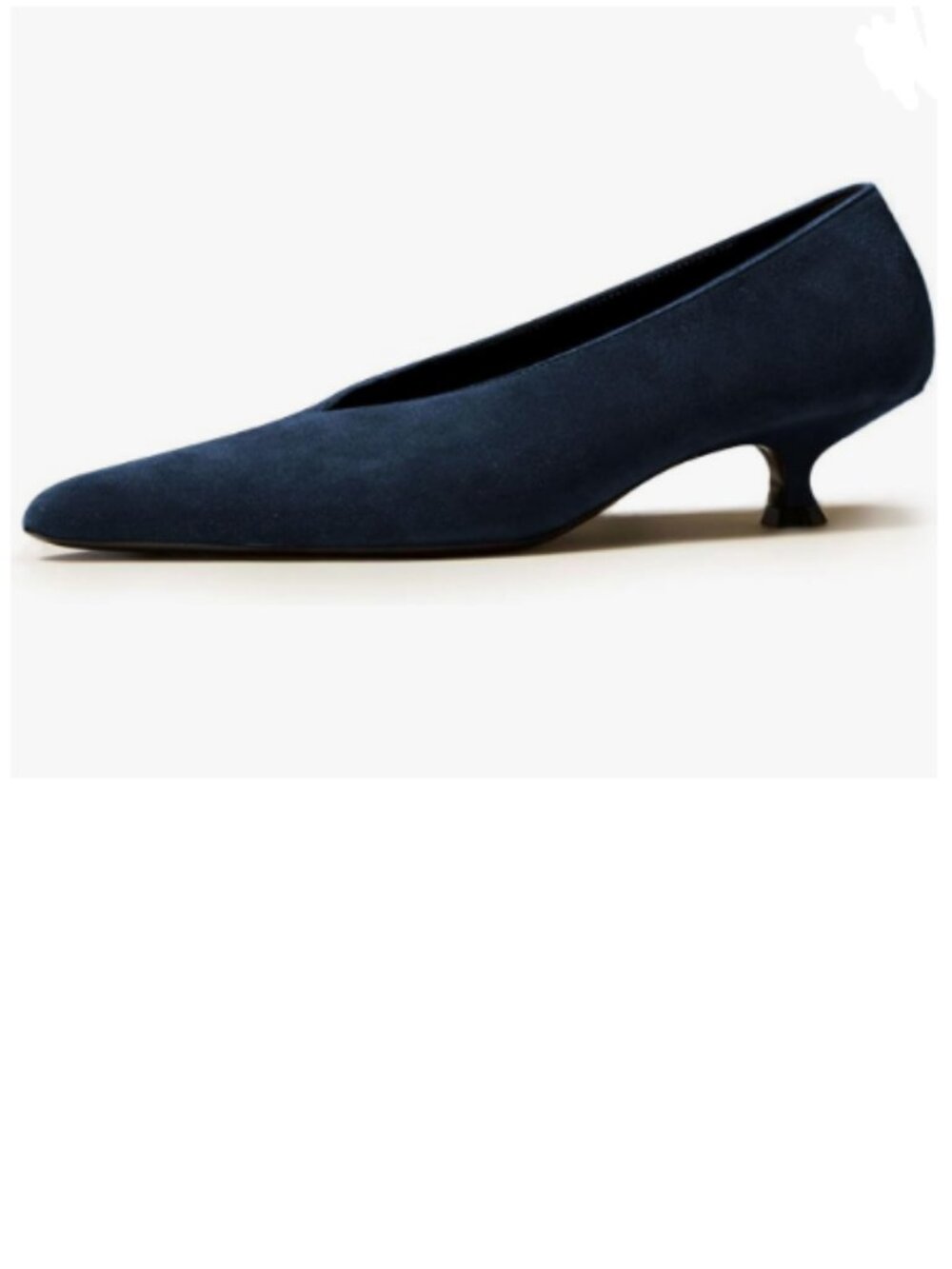 miss left Navy Pumps Kitten Heels Pointed Toe Slip On Office Professional Shoes